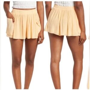 Ramy Brook August Mini Pleated Shorts in Nectar